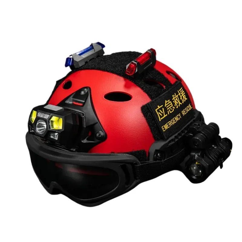 Lightweight Tactical Helmet for Airsoft Paintball Military Training Compatible with FAST Fire Rescue Helmets Red