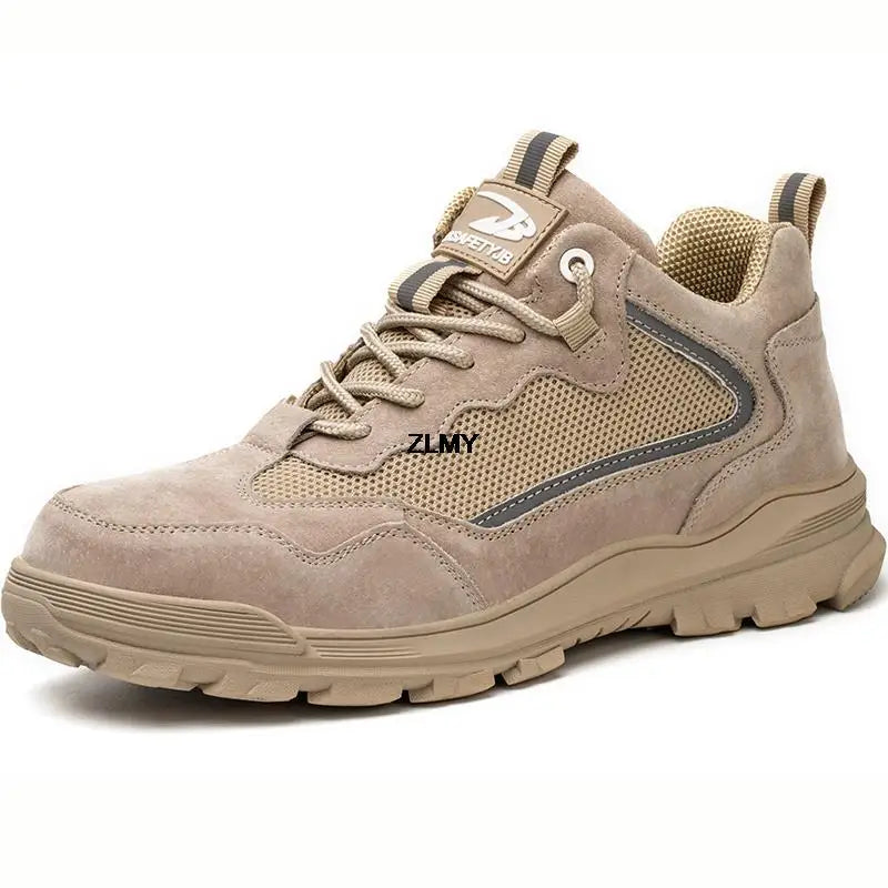 Men Safety Shoes Without Metal Puncture Proof Plastic Toe Work Safety Boots Insulation 6KV Man Work Shoes Reflective Male Shoes