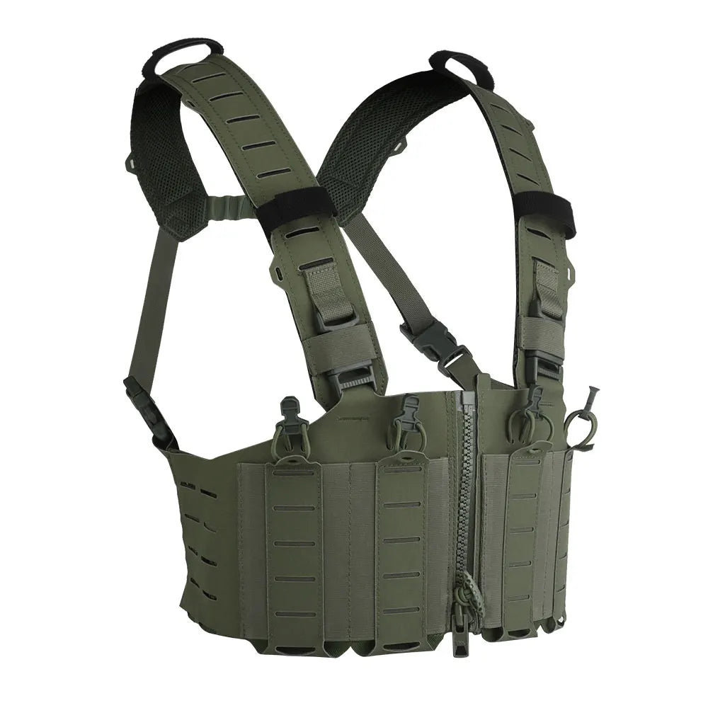 Tactical SF Vest Chest Rigs Lightweight Camouflage MOLLE Militar Hunting Airsoft Assault Vest with Mag Pouch H-Style Strap