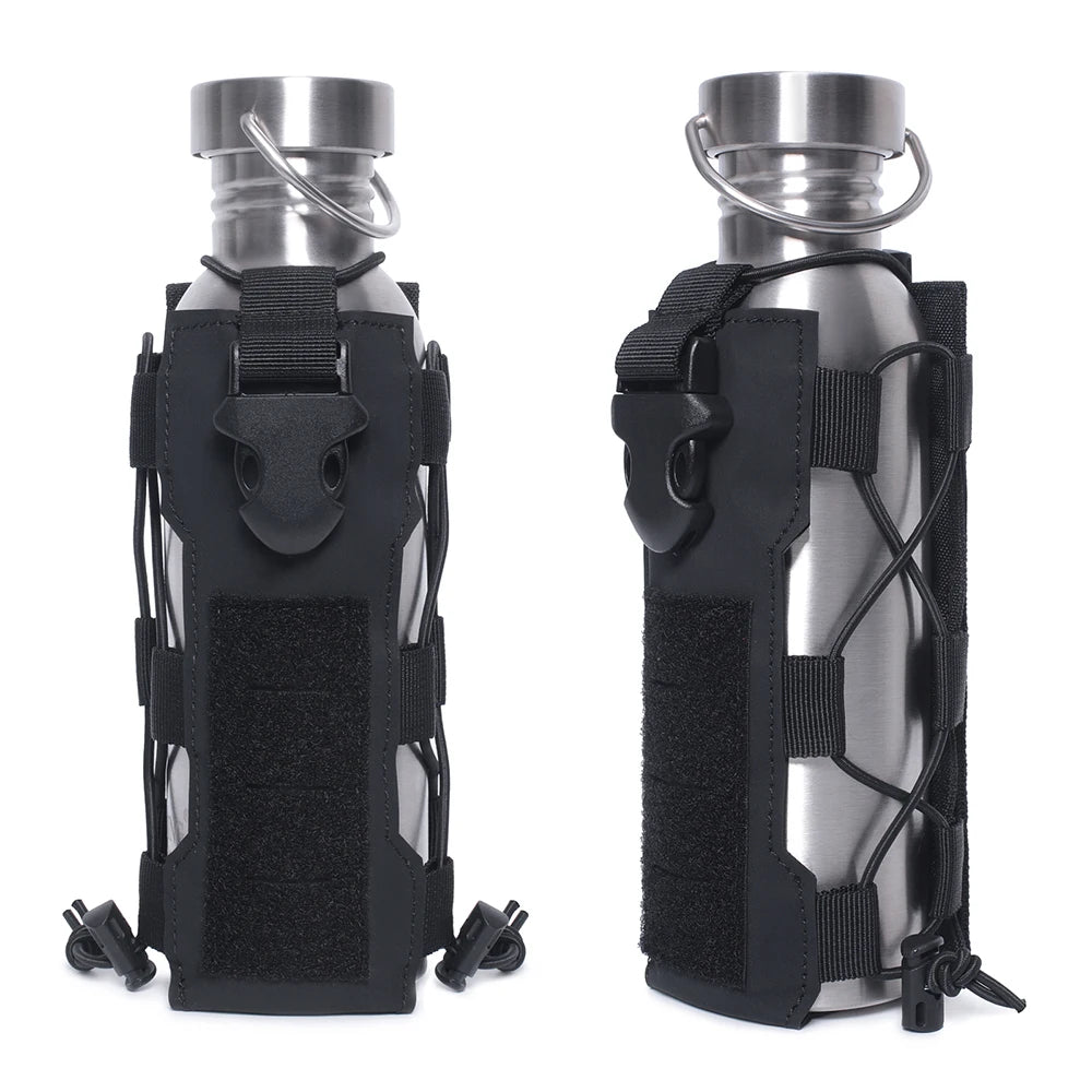 Outdoor Sports Molle Water Bottle Pouch Radio Canteen Cover Holster Waist Pack Hunting Hiking Travel Kettle Holder Bags