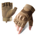 CHRLCK Men's Wear-resistant Cycling Tactics Gloves Anti-Scratch Half Finger Hiking Gloves Summer Non-Slip Camping Gloves Unisex