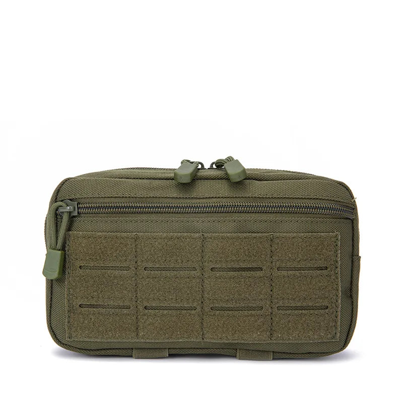 Tactical Molle Admin Pouch Horizontal Zippered Multi-Purpose Utility EDC Tool Gear Organizer Waist Bag for Outdoor Sports