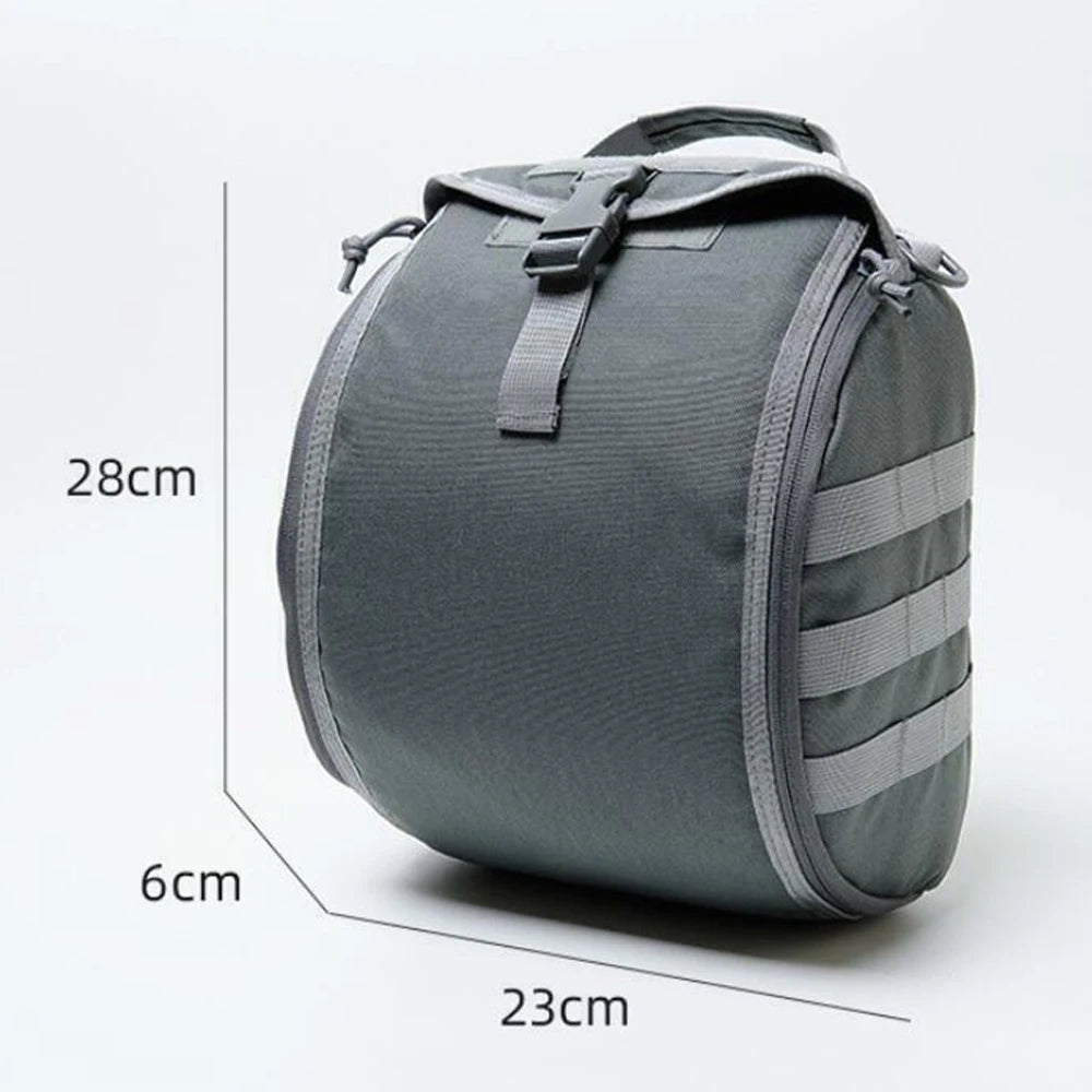 Tactical Helmet Storage Bag Men's Motorcycle Helmet Pouch Outdoor Mountaineering MOLLE Portable Pack for Sport Hunting Shooting