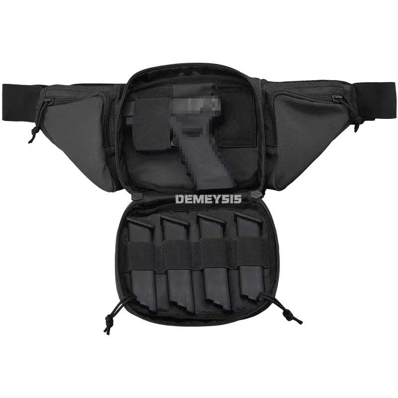 Men Waist Fanny Pack Belt Bag Tactical Concealed Carry Pistol Waist Pouch Gun Bag Camping Nylon Tool Sling Chest Hip Bum Bag