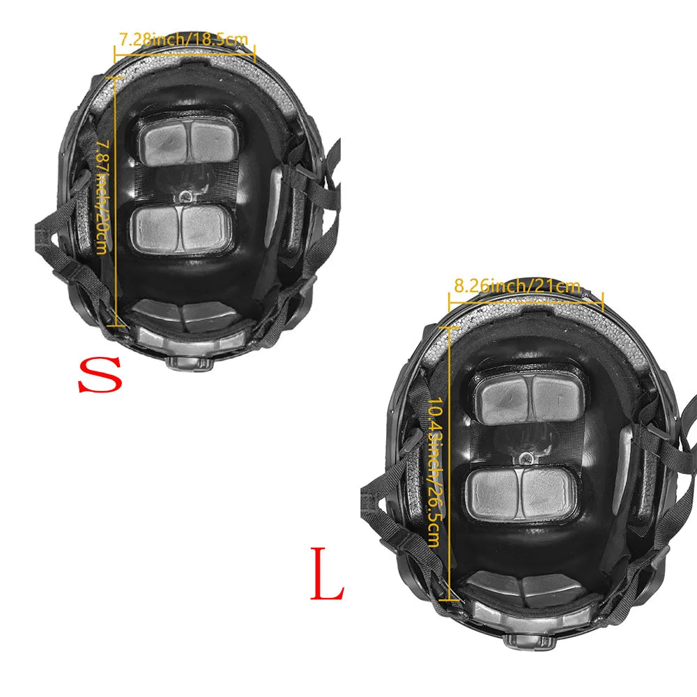 BOOIU Tactical Fast Helmet MH Big Size Real Life Paintball Outdoor Sports Hunting Shooting Military Ballistic Helmet