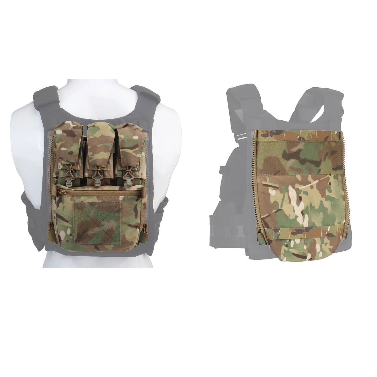 POSEIDON DEFENSE V5 PC Vest Modular Back Panel Bag Sub Pouch Compatible With 3L Water Bladder Pouch Mags