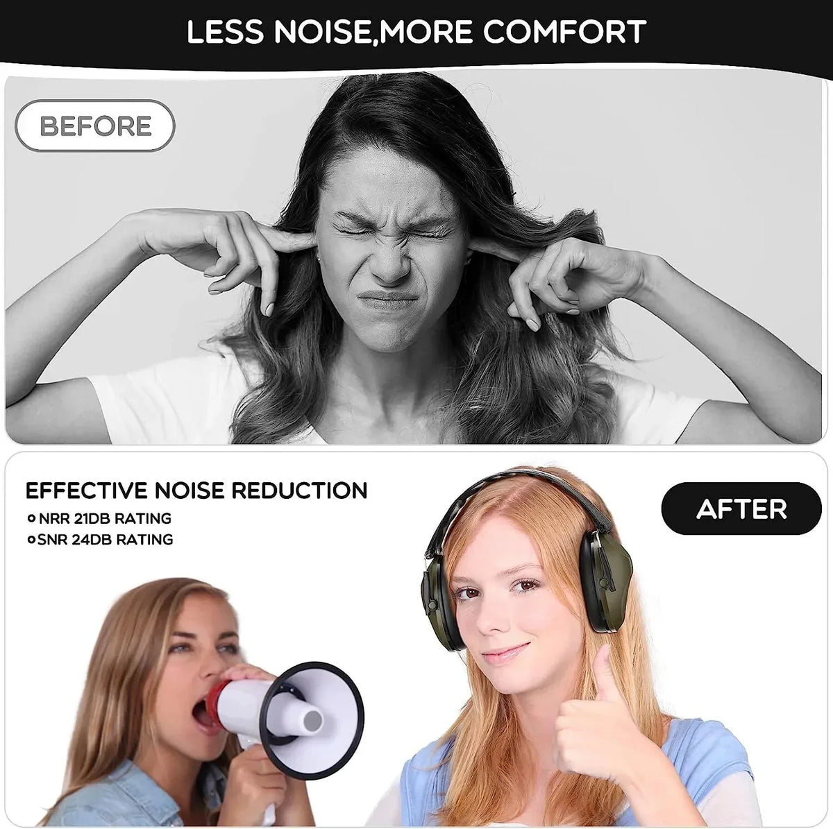 Ear Muffs Ear Protector Industry Anti Noise Hearing Protection Sound Proof Earmuff Use on Helmet Labor Protection Tactical