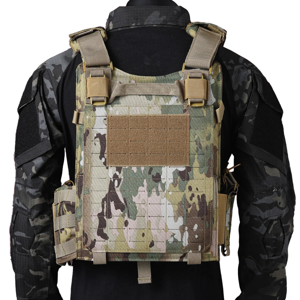 (Gift of American Flag) Outdoor Training Tank Top Multi functional MOLLE Waterproof, Wear resistant, Quick Release Tank Top