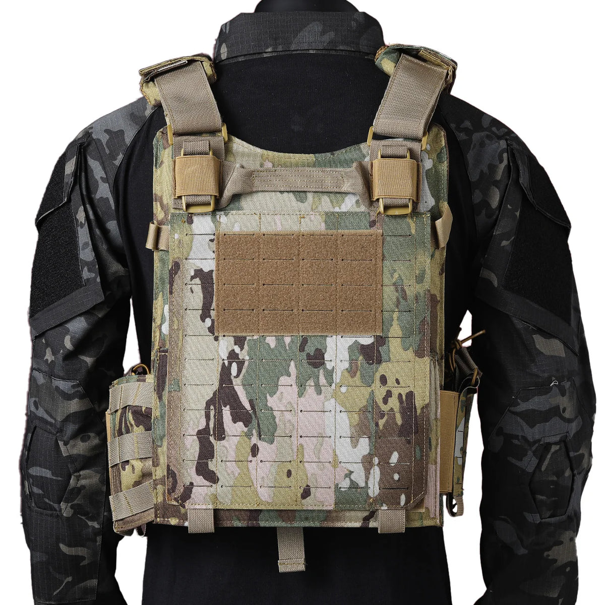 (Gift of American Flag) Outdoor Training Tank Top Multi functional MOLLE Waterproof, Wear resistant, Quick Release Tank Top