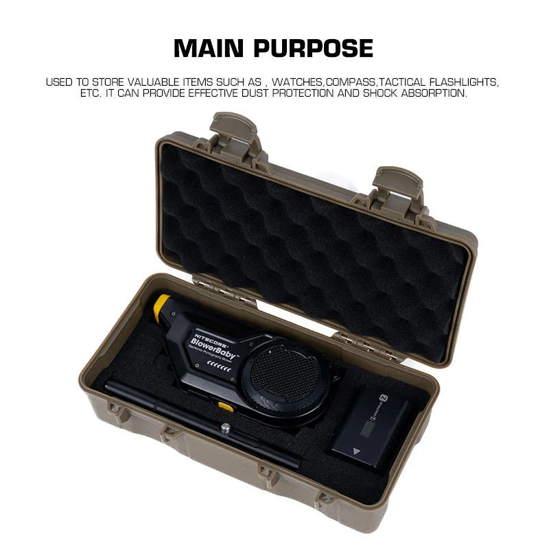Tactical Equipment Outdoor Shockproof Protection Storage Box Shooting Hunting Laser Box Versatile EDC Flashlight Hard Case