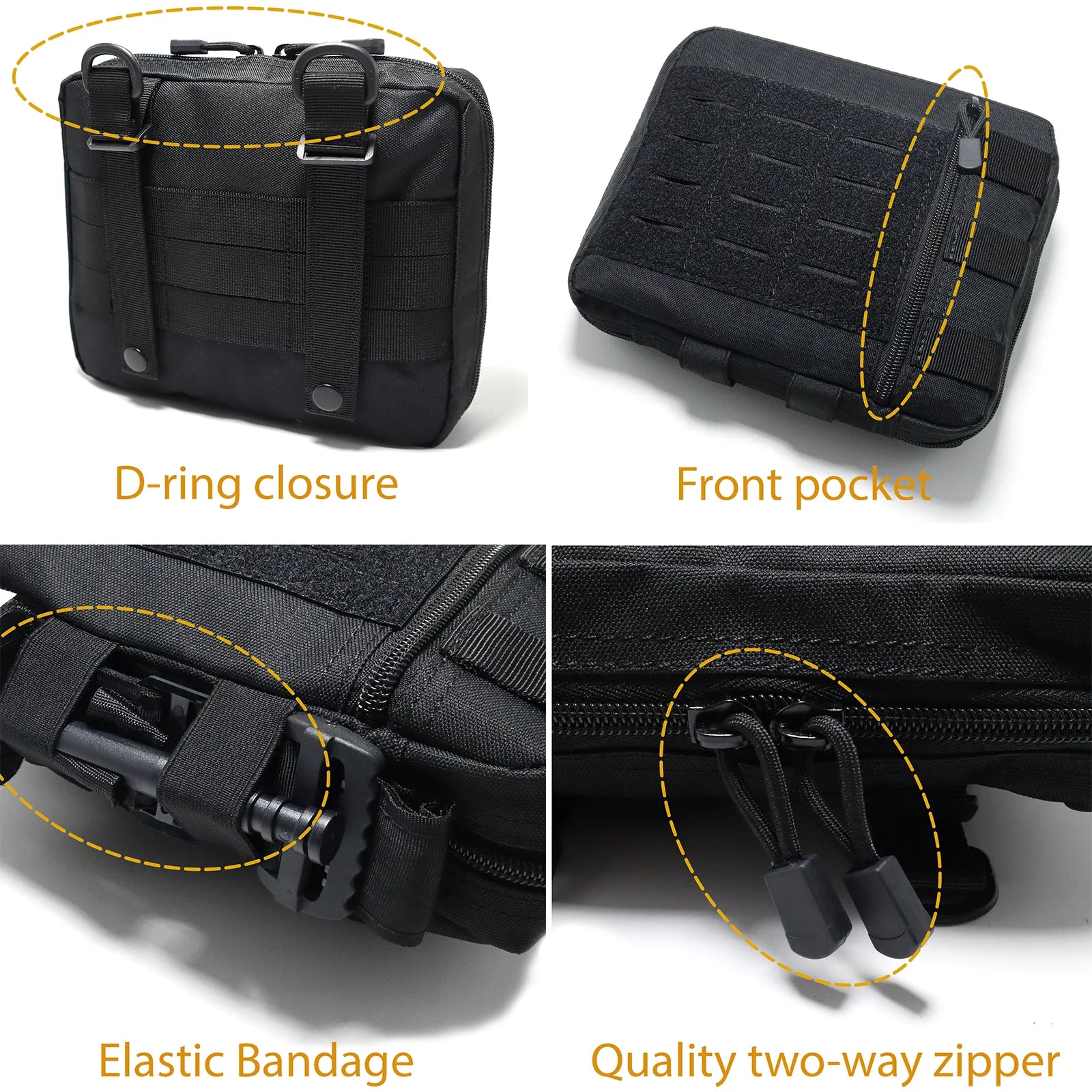 Tactical Molle Admin Pouch Multi-Purpose Laser-Cut Utility Pouch Modular EMT EDC Organizer Tool Pouch Bag