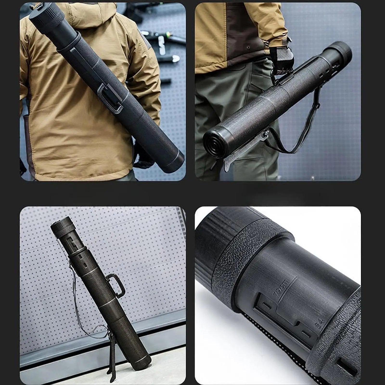 Large Capacity Black Arrow Bag Adjustable Length Multifunctional Storage Tote Bag High Power for Outdoor Training