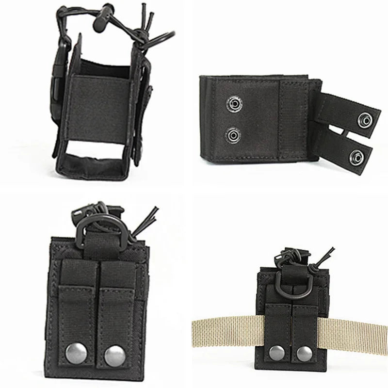 New Tactical Radio Pouch Hunting Walkie Talkie Holder Interphone Hanging Bag Molle Nylon Magazine Pouch Pocket Caza