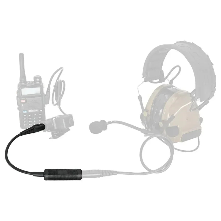 Tactical Headset U-174 Cable Adapter Cable NATO/Military To Civilian Cable Adapter for Pelto Comta/msaSordin/tciLiberator
