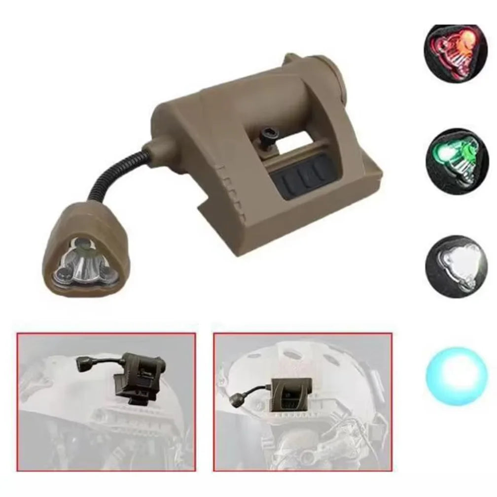 Tactical Four Mode Led Flashlight Mpls Charge Led Helmet Light Outdoor Night Lighting Military Laser Hunting And Fishing Light