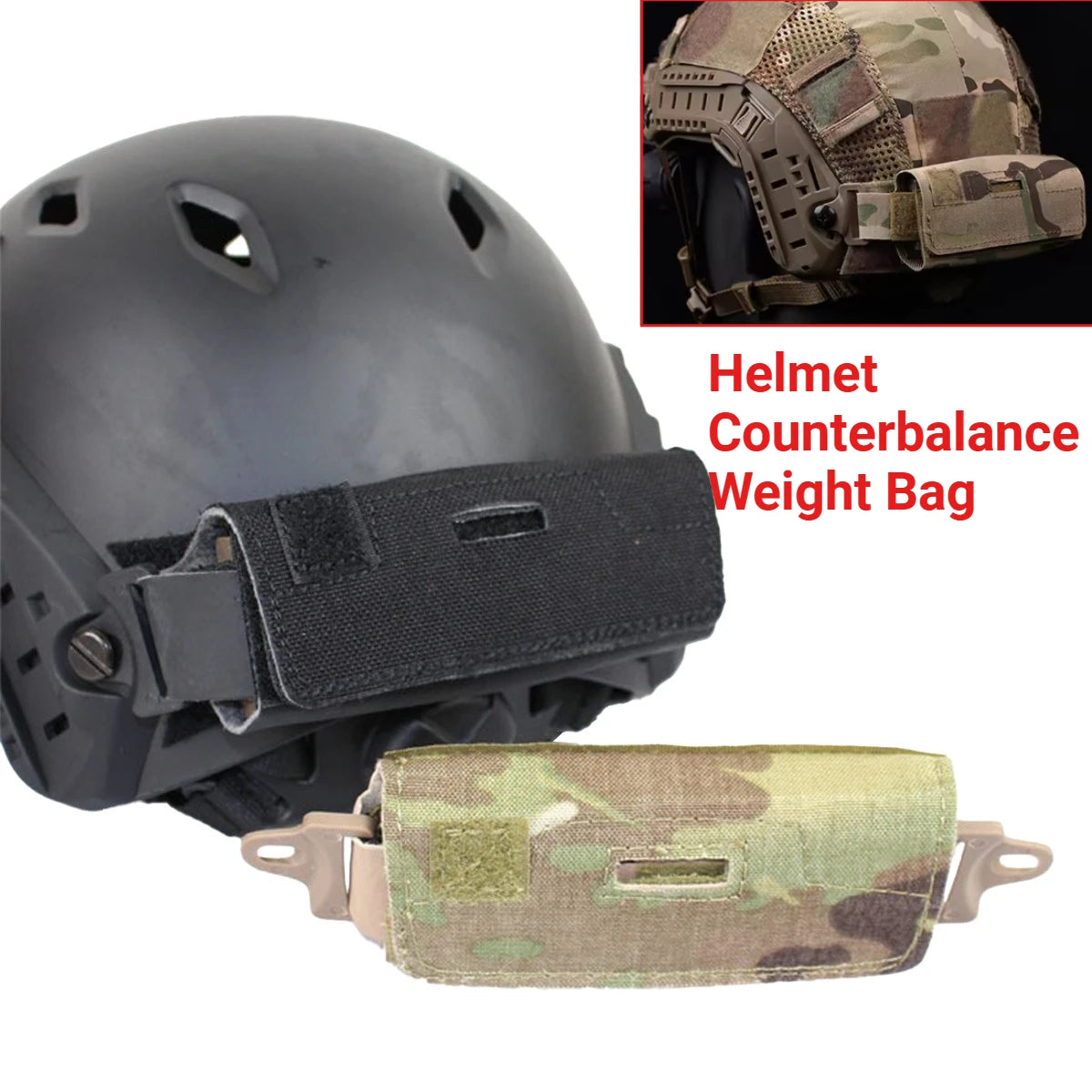 Tactical Helmet Counterbalance Weight Pouch Counterweight Package For OPS BJ PJ MH Helmets Accessories
