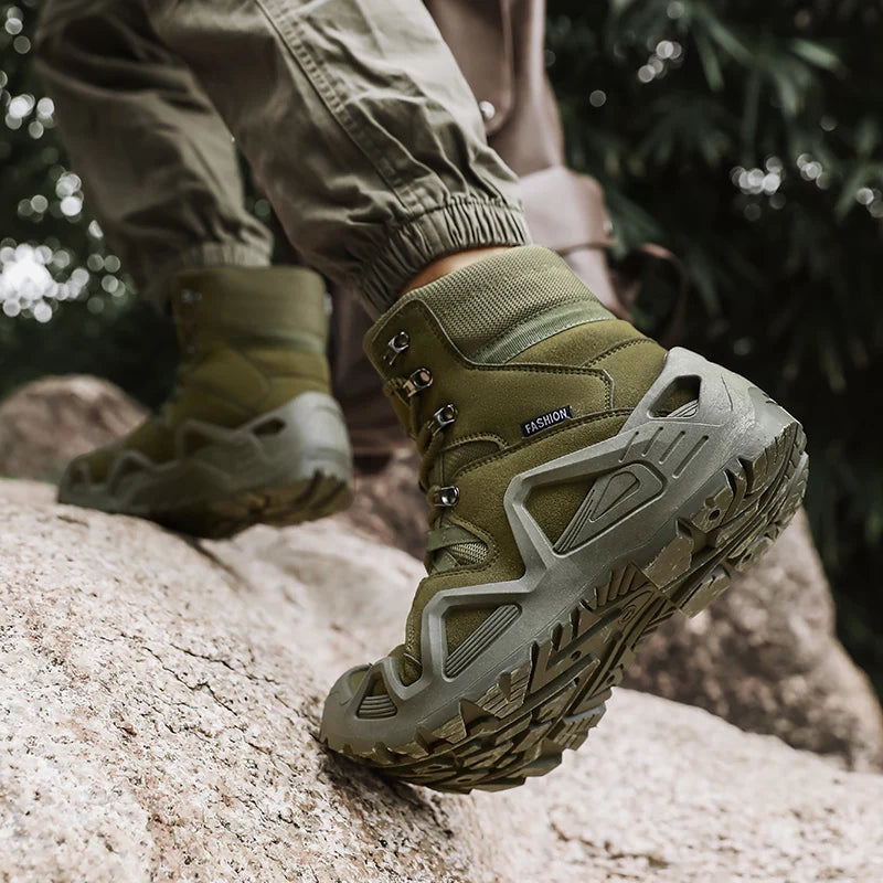 Men's Outdoor Hiking Shoes Hiking Boots Men Tactical Military Boots Denim Safety Work Shoes Outdoor Hiking Boots Training Shoes