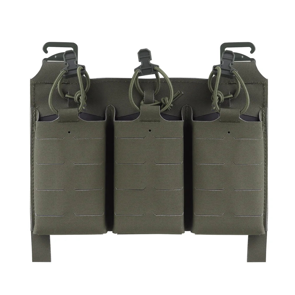 OPHIDIANTAC MOLLE Magazine Pack with Elastic Cord Handle Triple Mag Plate Hunting Accessory with Magic Tape