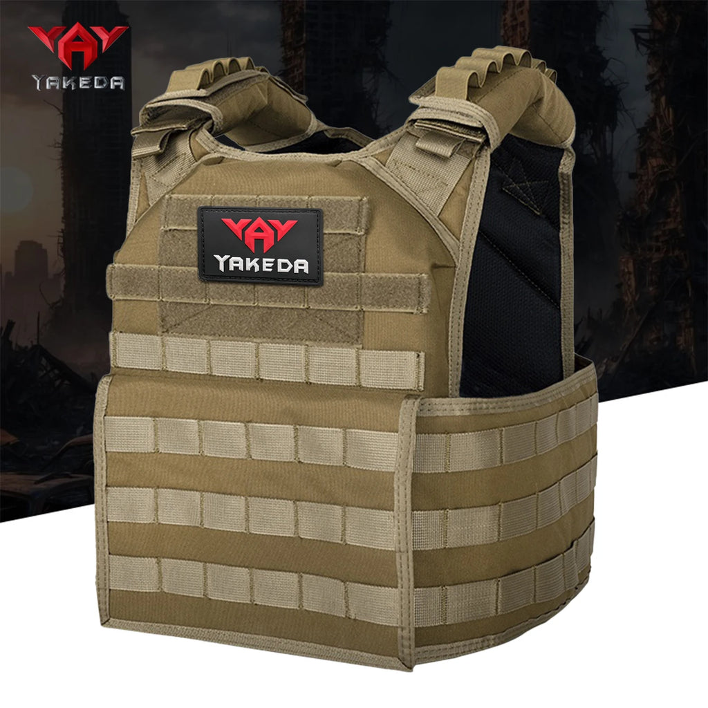 YAKEDA vest internal adjustable buckle can adapt to different body shapes, wear-resistant material suitable for outdoor hunting