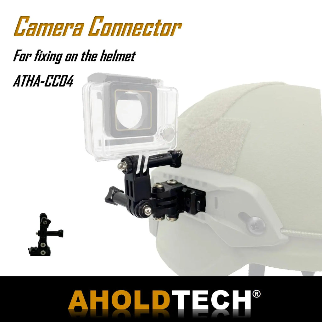 Aholdtech Tactical Bulletproof Helmet Accessories Flashlight Holder Light Clamp And NVG Mount Connector for Gopro Hero Cameras