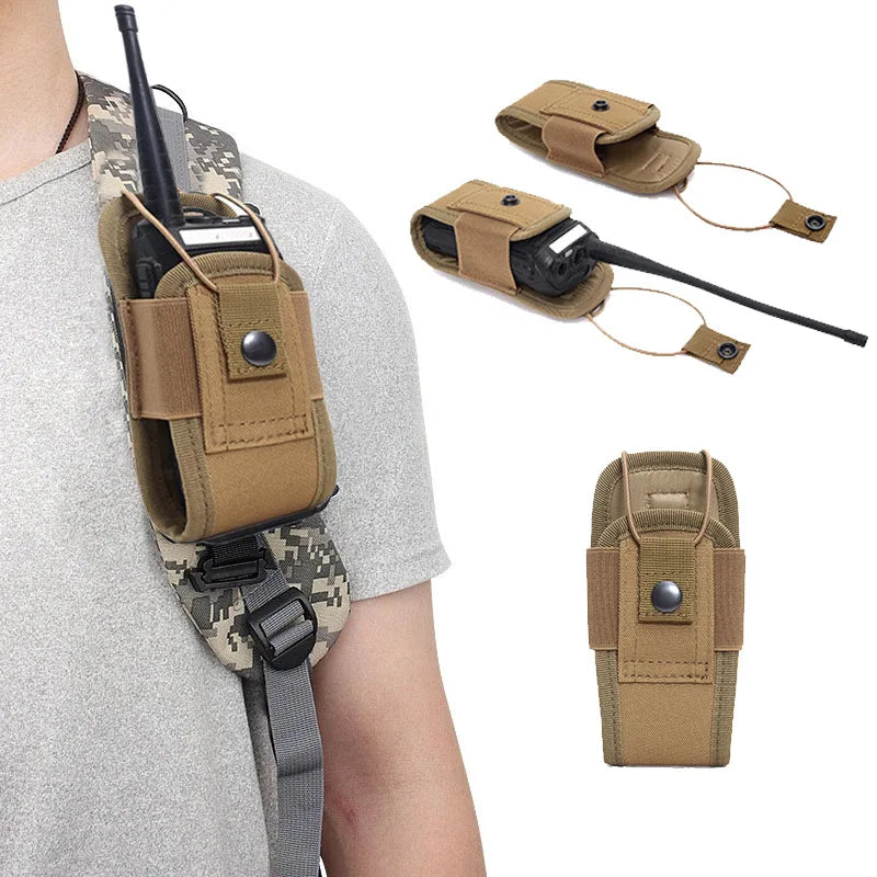 3Pcs/Lot Outdoor Tactical Molle Pouch Walkie Talkie Holder Multi-Function Phone Waist Bag for Camping Hiking Hunting Sports