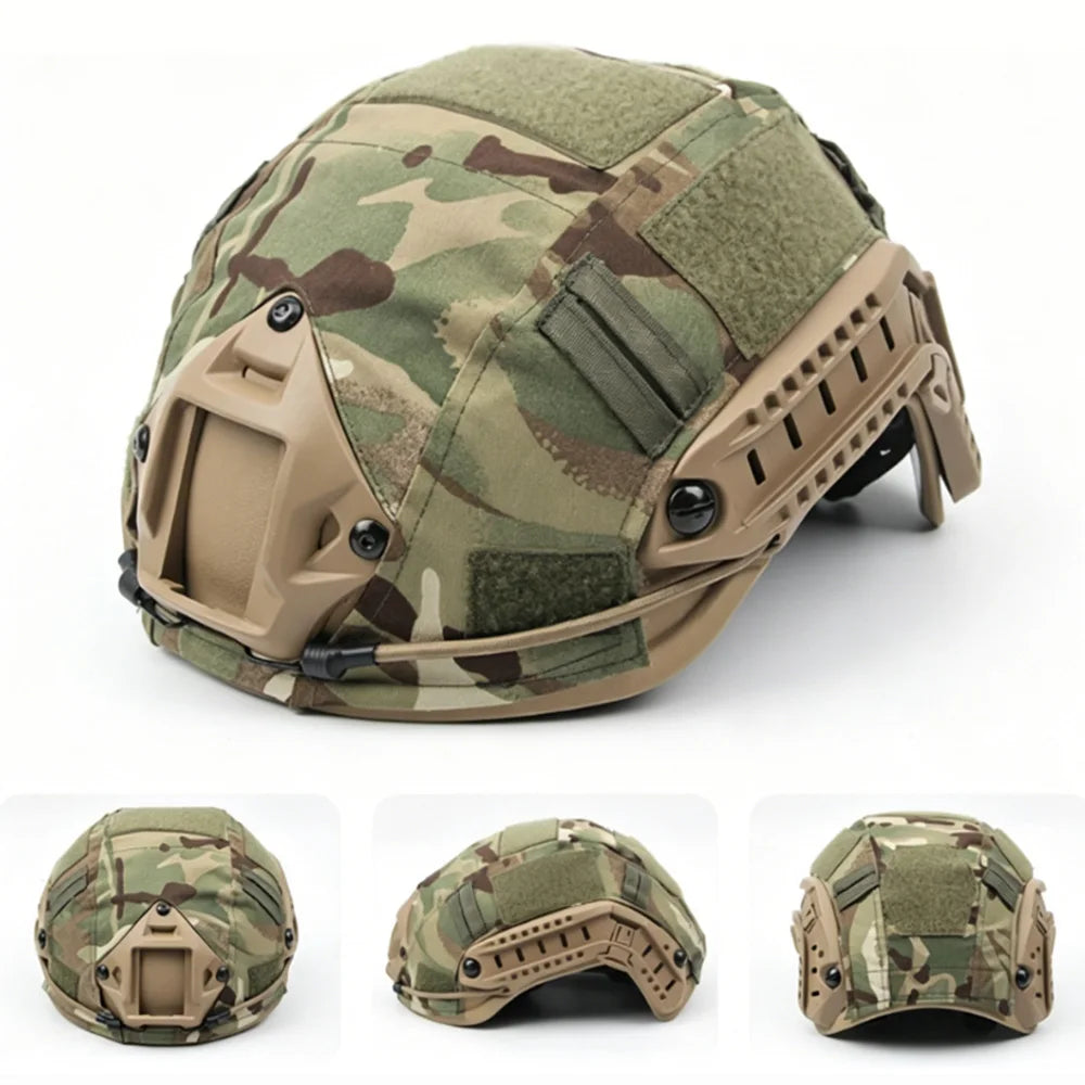 Kids FAST Helmet Set Adjustable Airsoft Helmet with Goggles Night Vision Model Flashlight for Outdoor Game Cosplay Role-Play
