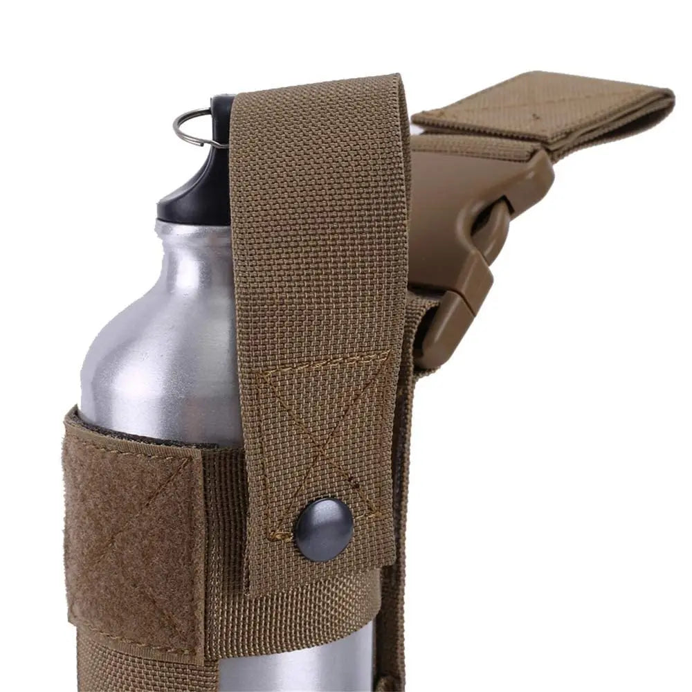 Left or Right Drop Leg Water Bottle Holster Interphone Radio Pepper Spray Holder Adjustable MK9 Pepper Spray Thigh Pouch