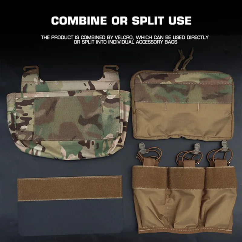 Modular MOLLE Chest Rig Bag Detachable Panel System Multi Configurable Outdoor V5 Hunting Vest Gear Organizer