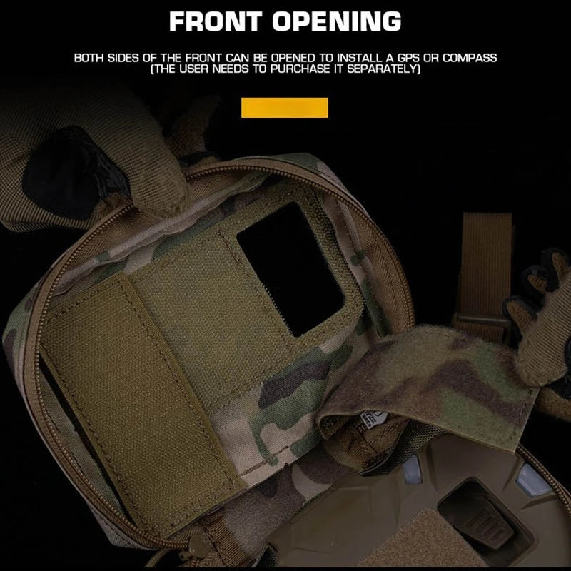 Tactical Folding Navigation Board Pouch Dustproof Plate Carrier Mobile Phone Rack Bag Outdoor Hunting Airsoft Protective Pack