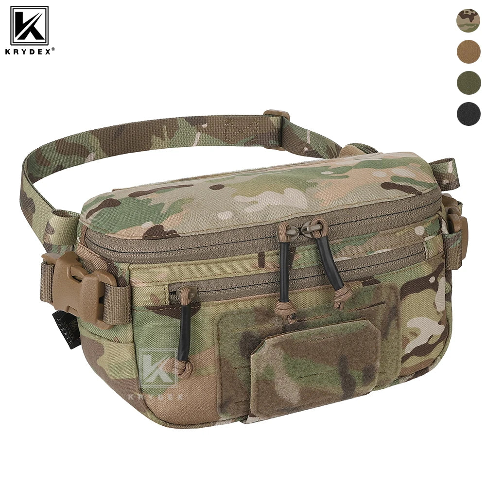 KRYDEX Tactical Hanger Pouch 3-in-1 Convertible Dangler Drop Pouch Multi-Function Sling Tool Bag Waist Fanny Abdominal Pack
