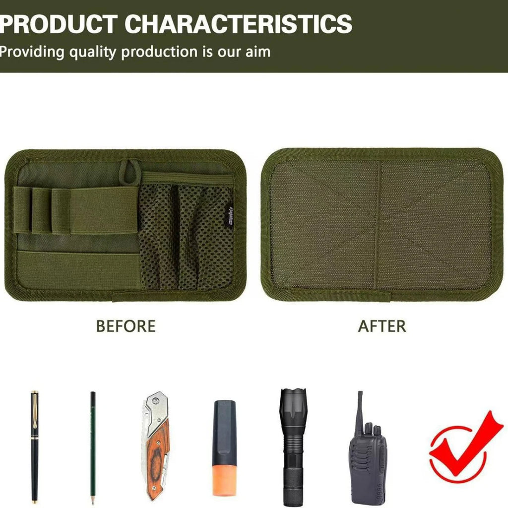 Tactical Adhesive Board Modular Hook Loop Panel EDC Divided Mesh Bag Magic Hook Backboard Adhesive Backpack Hunting Equipment
