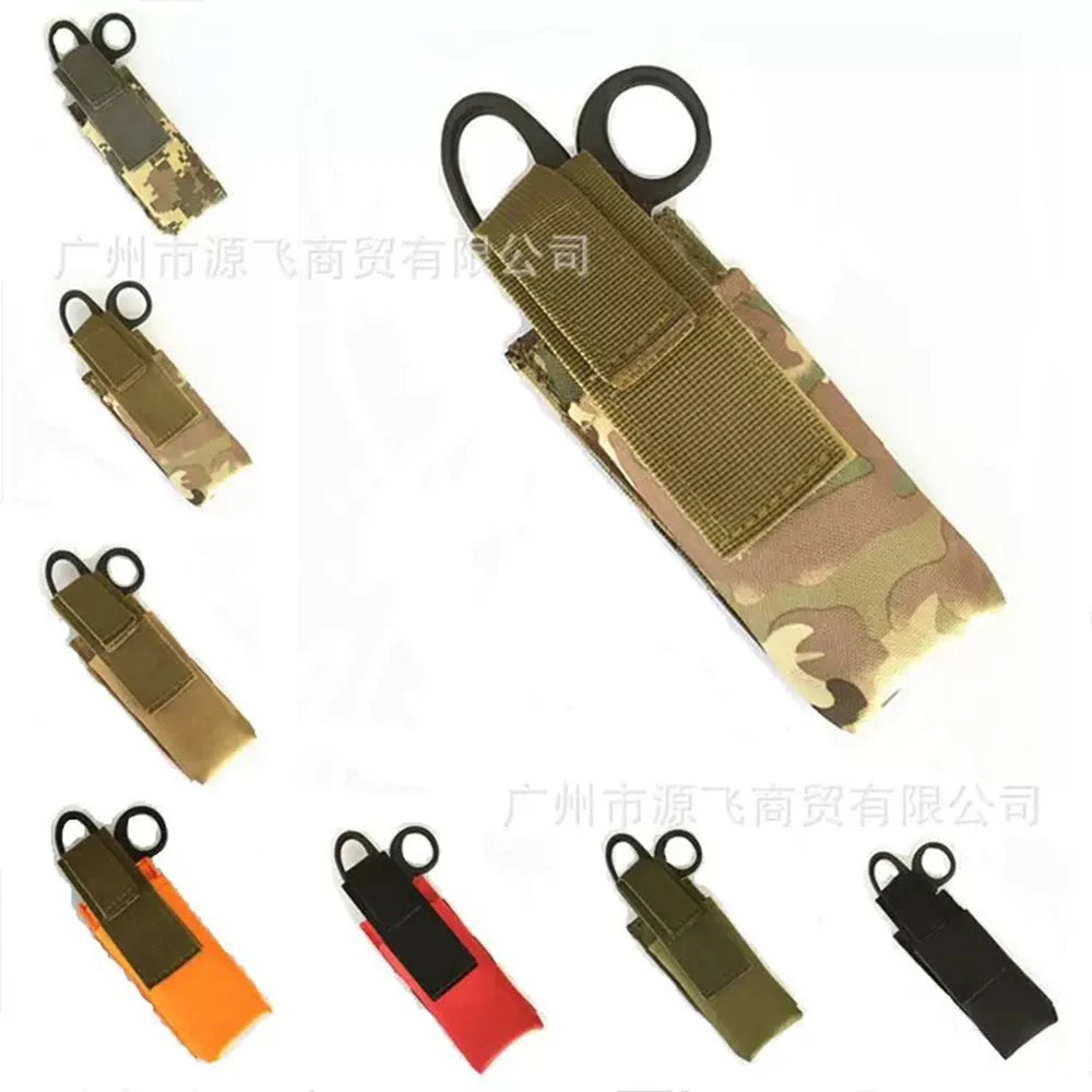 Outdoor Tourniquet Bag Small Hanging Package Tactical Medical Scissors Bag Flashlight Tourniquet Pouch Emergent Tool Holster