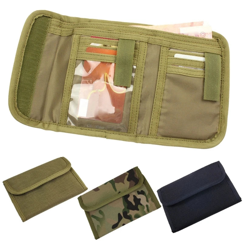 Portable Tactically Trifold Wallet Travel Coin Purse Card Holder Hunting Bag Lightweight Pocket Handbag Durable 24BD