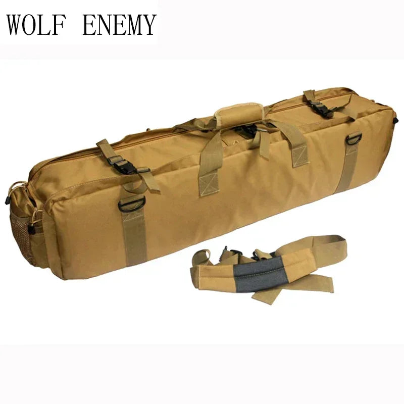 Tactical M249 Gun Bag Fishing Hunting Hiking Outdoors Rifle Backpack Outdoor Gun Carrying Protection Case With Adventure  Strap