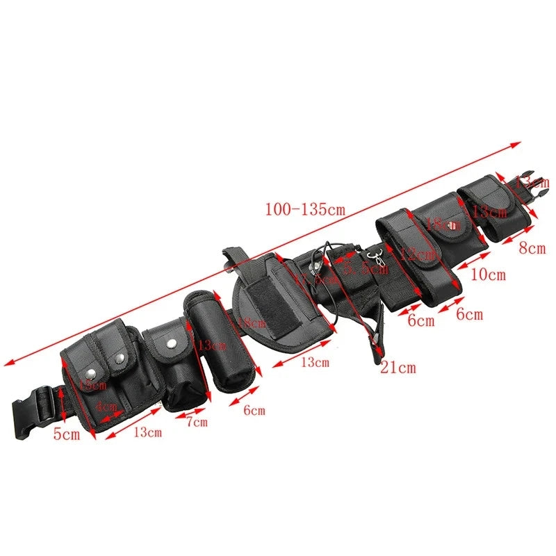 %#Outdoor Hunting Waist Belt Training Duty Security Equipment Ten piece Set Accessories Belt, Multi functional Nylon Belt