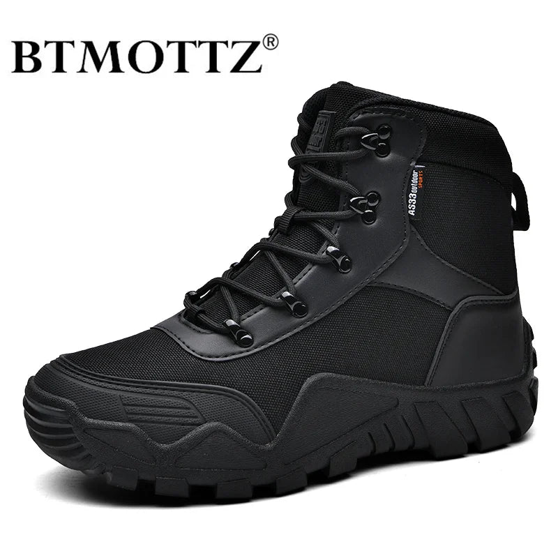 Outdoor Men Combat Desert Army Boots Waterproof Hiking Boots Tactical Hunting Boots Men Climbing Trekking Boots Plus Size 39-47