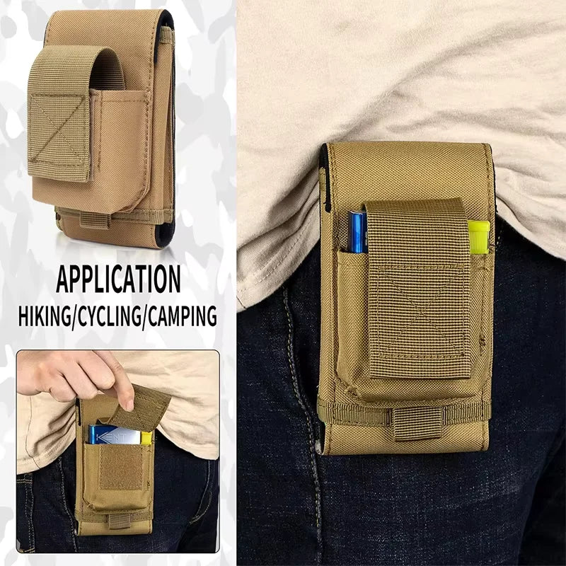 6.5in Smart Phone Pouch with Cigarette Bag for Outdoor Camping Hiking Tactical Molle EDC Bag