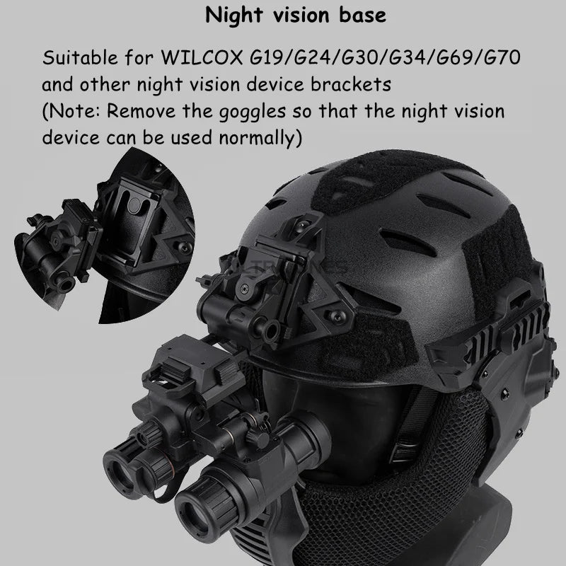 Tactical Full Protective Helmet with Half Face Mask Mouthguard/Flip Goggles/Ear Cover Hunting Airsoft Paintball Wendy 3.0 Helmet