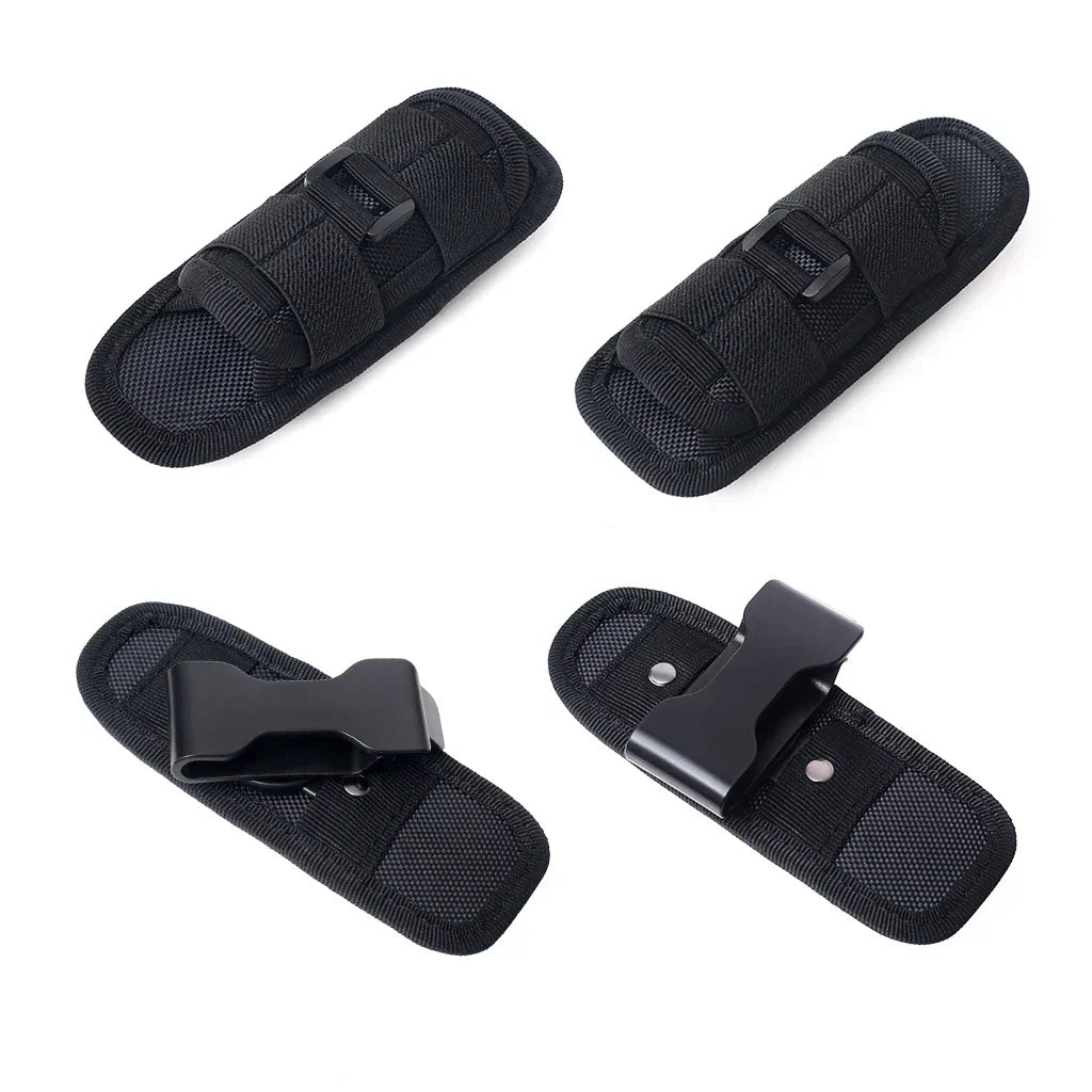 Molle flashlight bag, 360 degree rotatable flashlight cover, hunting lighting accessories, survival kit