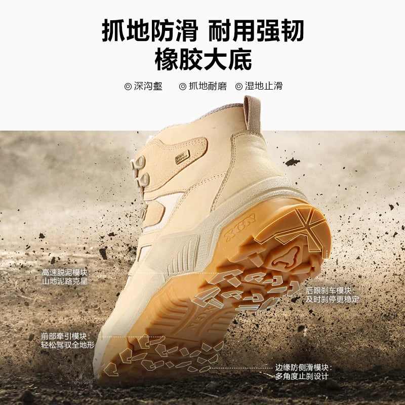 XGN Cowhide Outdoor Hiking shoes Men EVENT waterproof women trekking Sneakers hunting Boots Tactical Desert Combat travel Boots