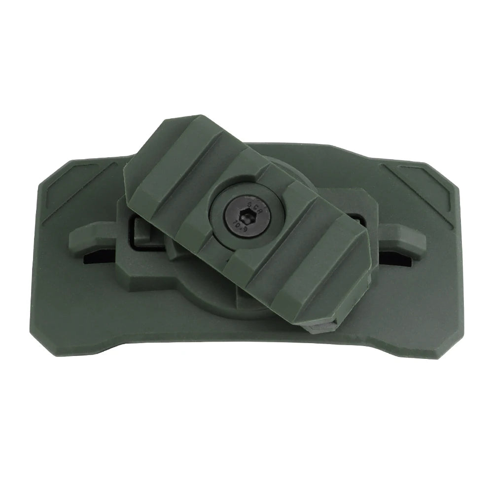 Universal helmet tactical light adapter,angle adjustment fits picatinny rail/X300/X400/TLR-1 hunting airsoft Velcro Installation