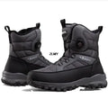 Warm Men's Snow Boots Waterproof Outdoor Winter Snowboots Rotated Button Men High Top Plush Cotton Shoes Man Winter Hiking Shoes