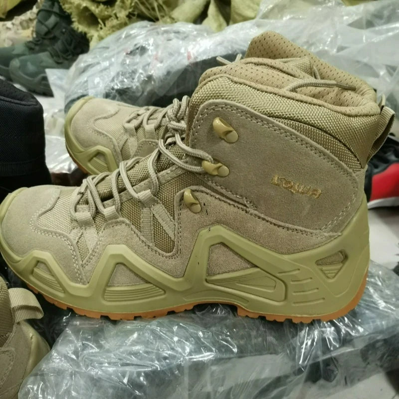 Classic Brand Climbing Shoes Men Anti-Slippery Hiking Boots Man Designer Brand Walking Outdoor Shoe Suede Leather Hunting Shoe
