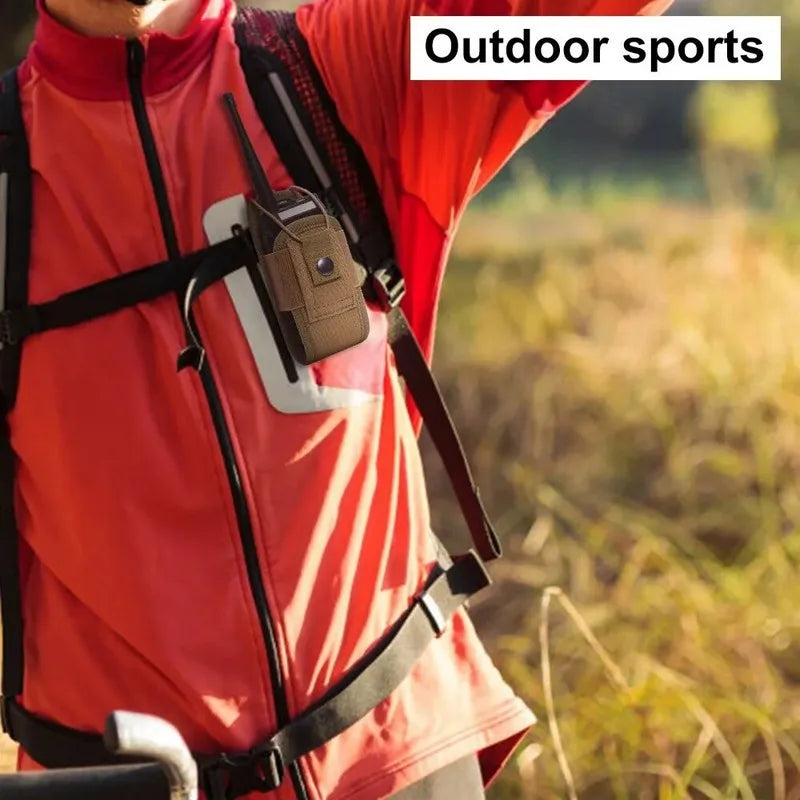 Molle Radio Walkie Talkie Pouch Outdoor Portable Interphone Holster Carry Bag for Hunting Camping Interphone Holster Pocket Bag