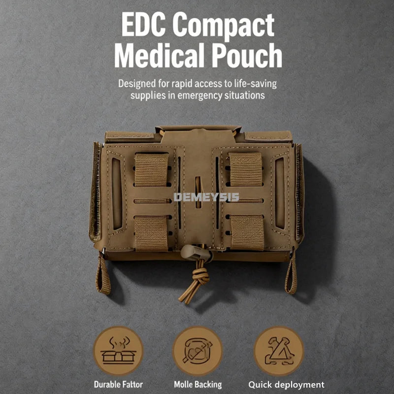 Tactical IFAK Medical Pouch Quick Deployment Compact EDC Utility Organizer Pouch for Hiking Hunting Camping Emergency Bag