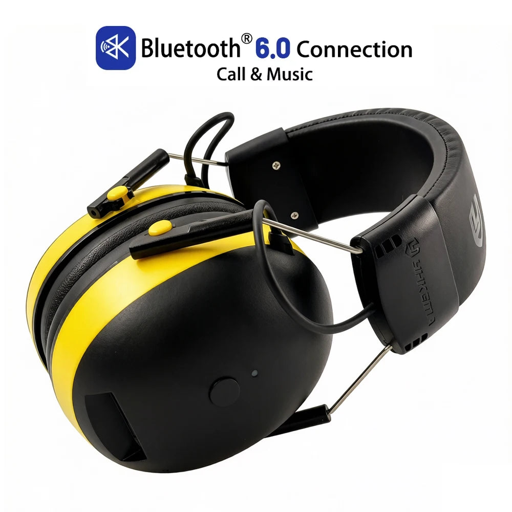Bluetooth 6.0 Hearing Protector Noise Reduction Safety Ear Muffs EB20 Ear Protection Headphones for Hunting Shooting Work Shop