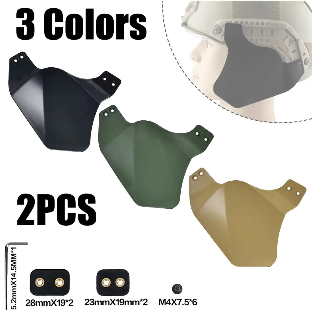 Tactical Airsoft Helmet Side Cover Ear Protection Cover Helmet Earmuffs For FAST MICH ACH Helmet Accessories Soft Rubber/Hard