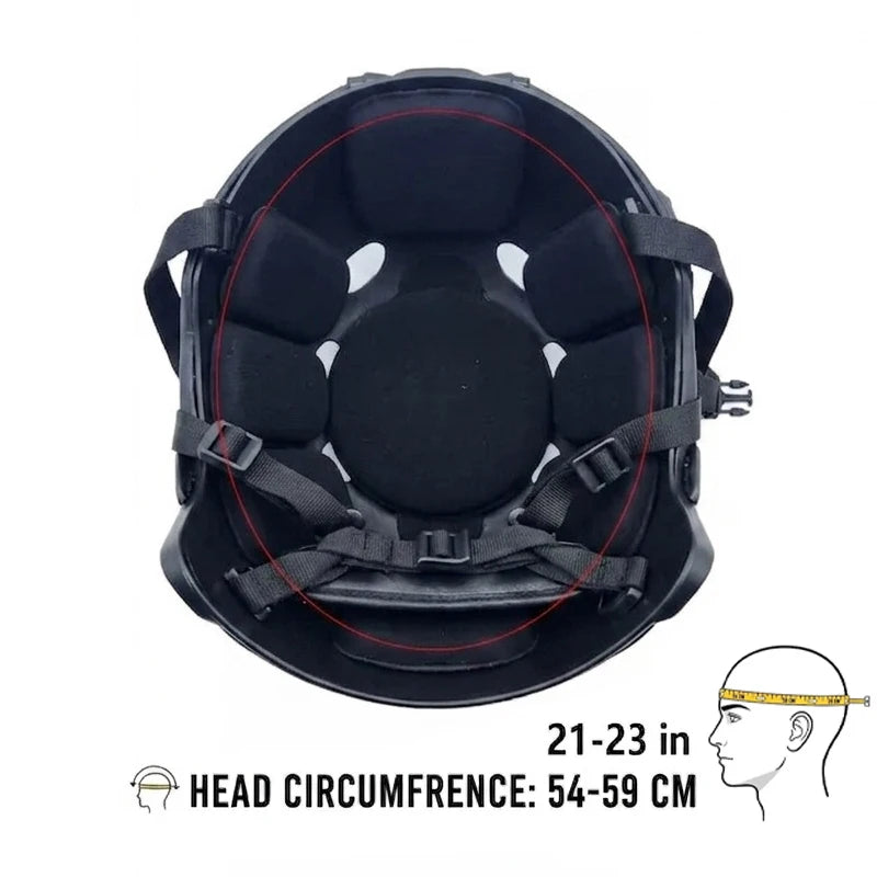 Airsoft Helmet, Fast PJ Type Tactical Paintball Helmet with Helmet Cover & Buffer Pads for Airsoft Paintball Cosplay Training