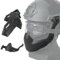 BOOIU Tactical Helmet Masks Half Face Suitable For Fast Rail Helmet Folding Nylon Mask Fit Face Airsoft Protective Helmet Masks
