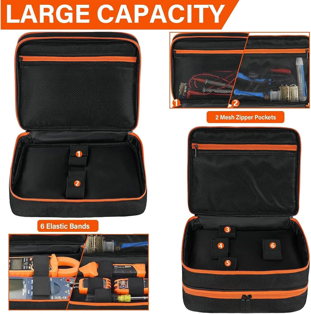 Gun Carry Case Tactical Double Layer Bag with Pistol Magazine Holster EDC Organizer Portable Handgun Weapons Transport Case